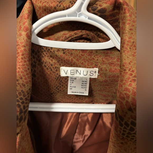 Python Print Hi-Low Faux Suede Jacket by Venus - Picture 5 of 7